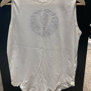 White muscle tee lululemon top